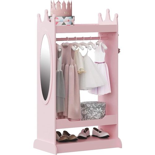 Kids Dress up Storage with Mirror (PINK)