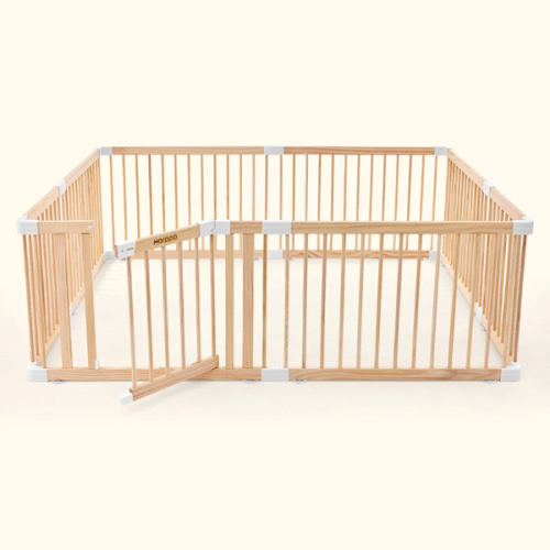 HARPPA Wooden Baby Gate Playpen | Size L 60x71.5x24 Inch