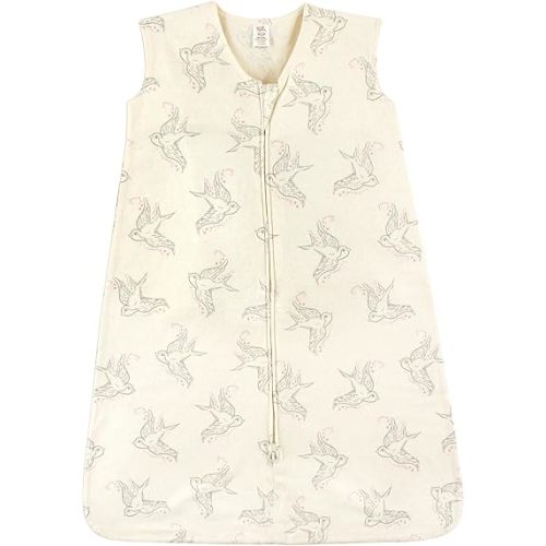 Touched by Nature Unisex Baby Organic Cotton Sleeveless Wearable Sleeping Bag, Sack, Blanket, Bird, 6-12 Months