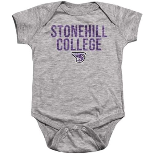 LOGOVISION Stonehill College Stacked Unisex Infant Snap Suit for Baby