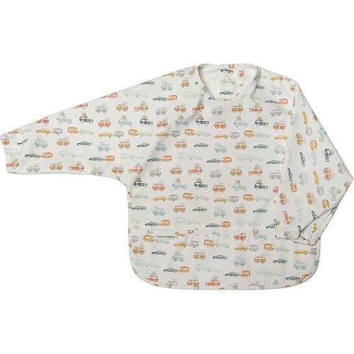 Loulou Lollipop Long Sleeve Mess Free Waterproof Bibs, for baby boys and girls 6-36 Months, Machine Washable, Travel Friendly