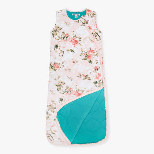 Vintage Pink Rose Sleeveless Sleep Bag