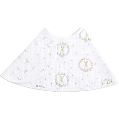 aden + anais Essentials Burpy Bib, 100% Cotton Muslin, Soft Absorbent 4 Layers, Multi-Use Burp Cloth and Bib, 22.5" X 11", Single, Blushing Bunnies