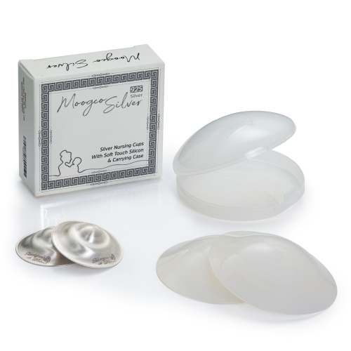 The Original Silver Nursing Cups with Silicone Pads - Experience the Difference