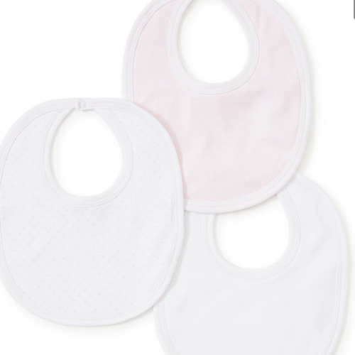 Pink Dot 3 Pack Bib Set w/ Tulle Bag