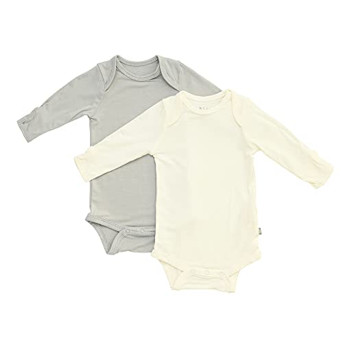 3-6 months KYTE BABY Rayon made from Bamboo Long Sleeve Baby Bodysuits, 2-Pack