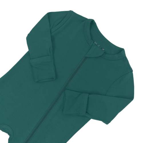 Zippered Romper in Emerald | Romper Pajamas | Kyte Baby