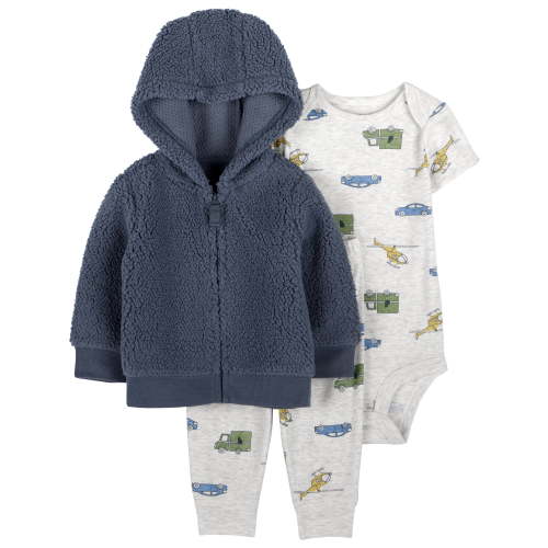 Carter's Child of Mine Baby Boy Cardigan Outfit Set, 3-Piece, Sizes 0/3-24 Months