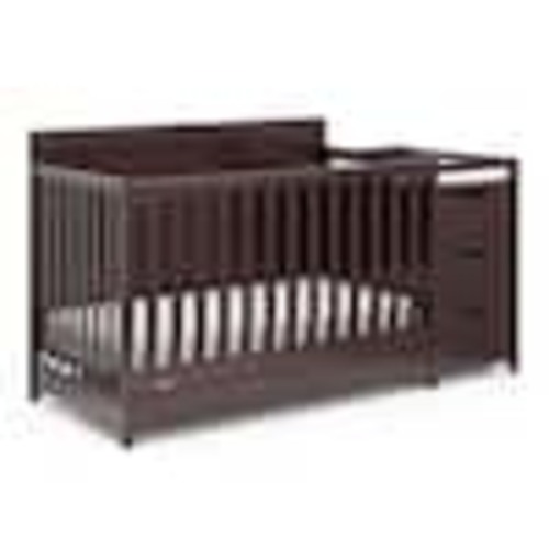 Graco Hadley Espresso 4-in-1 Convertible Crib and Changer with Drawer 04586-709