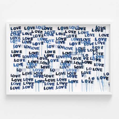 Love Letters Blues Horizontal Art Print