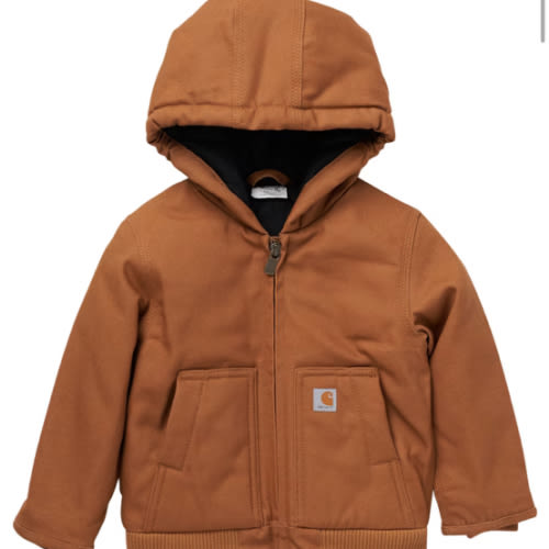 Carhartt Canvas Insulated Hooded Active Jacket for Babies or Toddlers
