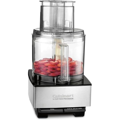 Cuisinart Food Processor 14-Cup Vegetable Chopper for Mincing, Dicing, Shredding, Puree & Kneading Dough, Stainless Steel, DFP-14BCNY