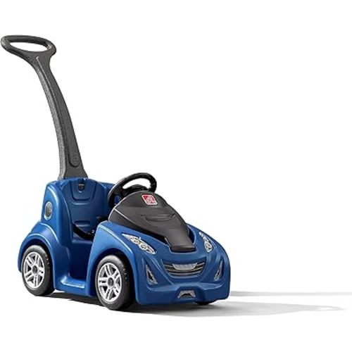 Step2 Push Around Buggy GT Kids Push Car, Ride On Toy, Stroller Substitute, Includes Seat Belt & Horn, Made of Durable Plastic, Max Weight 50 lbs., For Toddlers 1.5-3 Years Old, Blue
