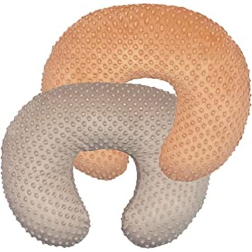 iEvolve Nursing Pillow Cover Breast Feeding Pillow Support Positioner Lounger Cover for Baby Boy Girl(Ginger&Beige, Pack of 2)