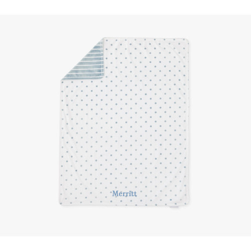 Dot & Stripe Chamois Baby Blanket