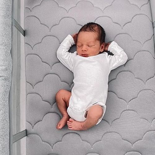 Newton Baby Bassinet Insert for Travel Crib & Playard | Includes Mattress & Sheet, Ultra-Breathable & Washable, Dual-Layer Cover | Does NOT Include Play Yard