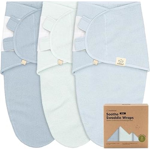 3-Pack Organic Swaddles for Newborns - Glacier