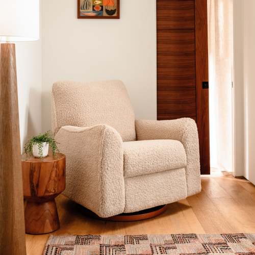 Sunday Power Recliner & Swivel Glider in Shearling – Babyletto
