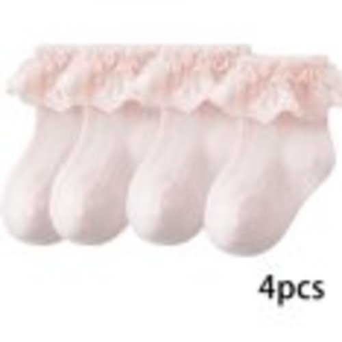 0-12Y Newborn Toddler Princess Socks Toddler Girls Cotton Mesh Ruffle Lace Lace for 4-Pack