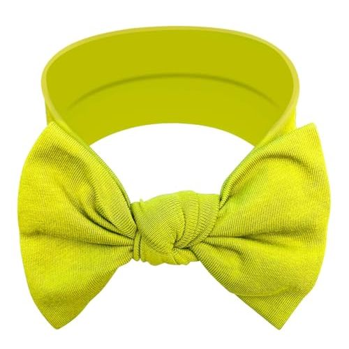 BABYGIZ Baby Girl Headbands-Infant,Toddler Cotton Handmade Hairbands with Bows Child Hair Accessories (Pistachio Green)