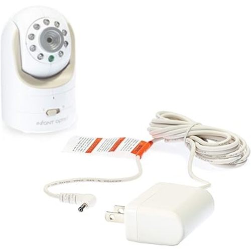 Infant Optics Official Power Cord Adapter for DXR-8 Camera Unit (Not Compatible with Monitor Unit. 2019 Original Infant Optics Accessory), White