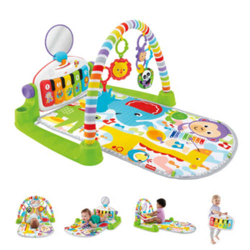 Fisher-Price Deluxe Kick & Play Piano Gym, Baby Playmat With Musical Toys & Lights