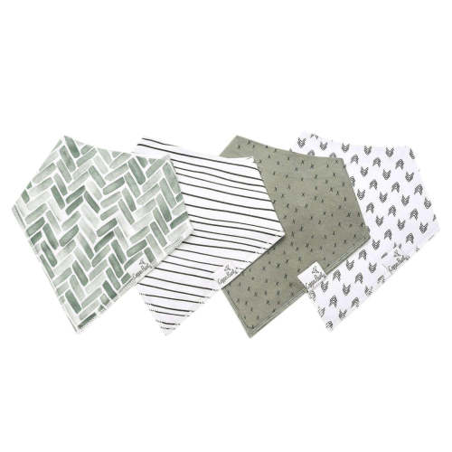 Copper Pearl 4 Pack Baby Bandana Bibs - Alta