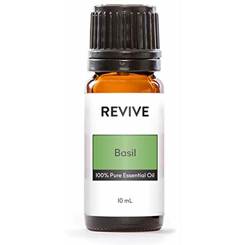 Basil Essential Oil by Revive Essential Oils - 100% Pure Therapeutic Grade, for Diffuser, Humidifier, Massage, Aromatherapy, Skin & Hair Care