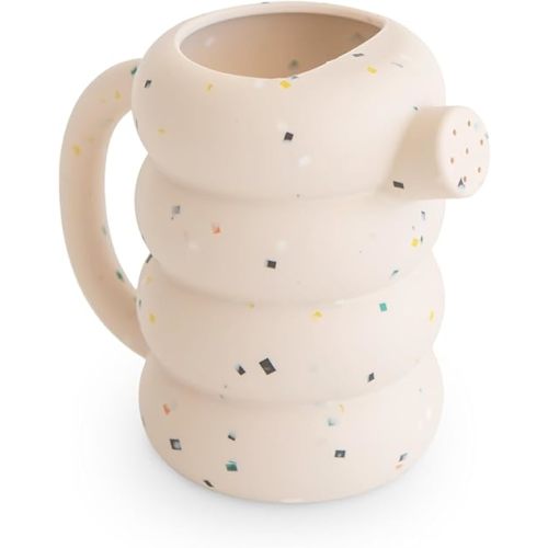 mushie Silicone Watering Can | Bath and Outdoor Play for Toddlers 10 Months+ (Vanilla Confetti)