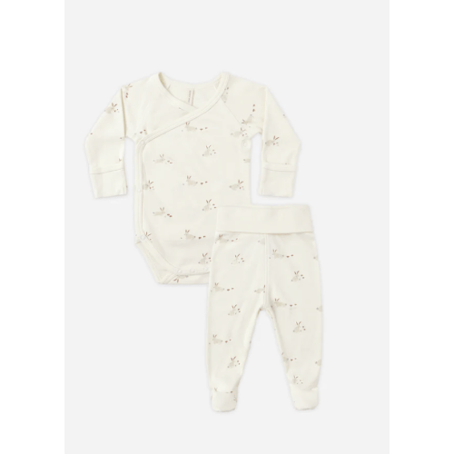 Side Snap Bodysuit + Pant Set || Bunnies – Quincy Mae