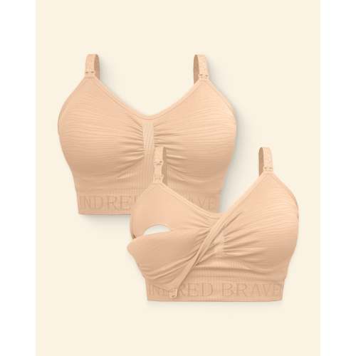 Sublime® Hands-Free Pumping & Nursing Bra Two-Pack | Beige – Kindred Bravely