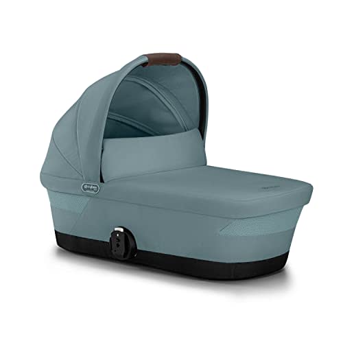 Cybex Gazelle S 2 Cot Baby Bassinet - Easy-Carry Ergonomic Handle, Sun Canopy & Spacious, Cozy Interior, Compatible Gazelle S 2 Stroller, Sky Blue