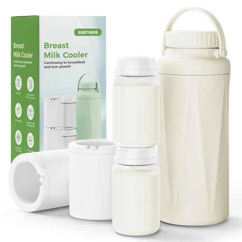 Lock-Cold PRO Breast Milk Cooler Bottle - 360° Cooling for 24H Freshness,22oz BPA-Free Portable Breastmilk Storage TSA-Approved for Travel,Office & Night Pumping,Beastfeeding Essentials