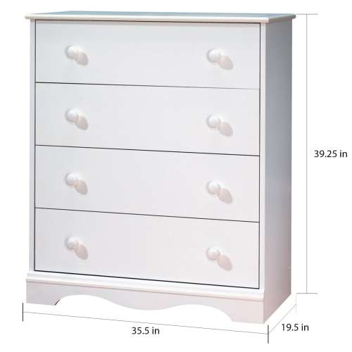 South Shore Heavenly Changing Table and 4-Drawer Chest Set