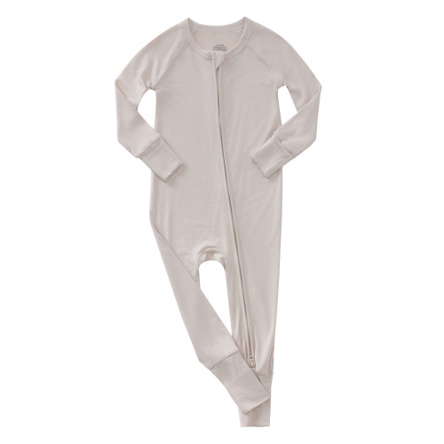 HWJAD One-Piece Pajamas for Baby Boys & Girls, Viscose from Bamboo Baby Pajamas, Snug Baby Sleeper, 2-Way Zipper