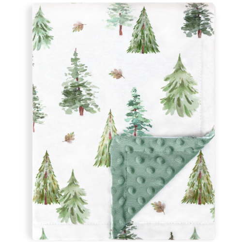 Homritar Baby Blankets Boys Pine Tree Minky Blanket 30 x 40 Inch