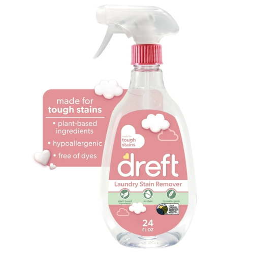 Dreft Plant Based Baby Laundry Stain Removal Spray, Essential Clothes Care, 24 oz