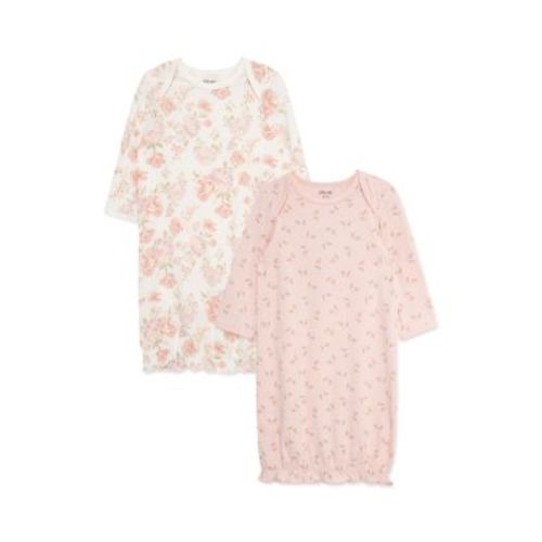 Baby Girls Fabulous Floral Sleeper Gowns - Pack of 2