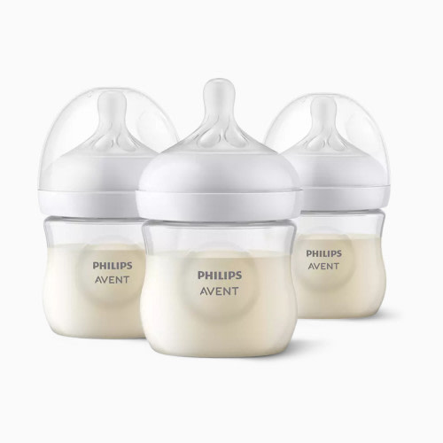 Philips Avent Natural Baby Bottle with Natural Response Nipple - Clear, 4 Oz, 3