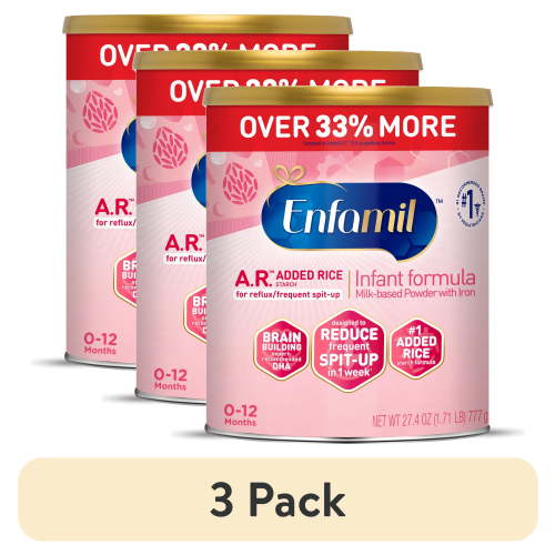 (3 pack) Enfamil A.R. Powder Baby Formula, Reduces Frequent Spit-Up, 27.4 oz Can