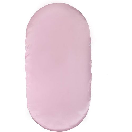 Pro Goleem Satin Bassinet Sheet Great for Baby Hair Soft Silk Feeling Sheet for Cradle or Bassinet Pad&Mattress for Girls Gift for Newborn and Infant Pink