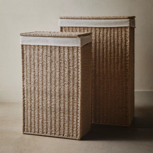 FABRIC-LINED LAUNDRY HAMPER | Zara Home