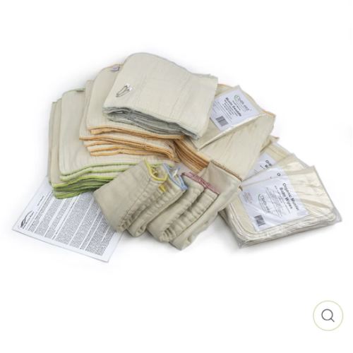 Newborn Natural Unbleached Cotton Diaper Setup Kit