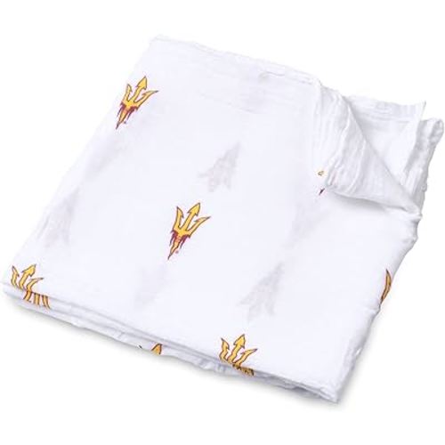 Arizona State University (ASU) 100% Cotton Muslin Swaddle Blanket 47x47in