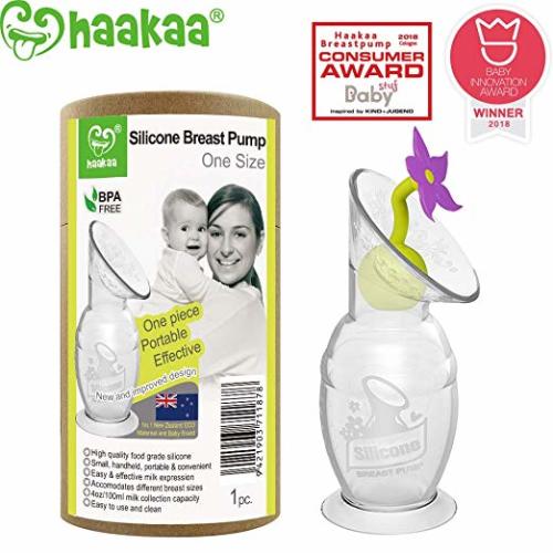 Haakaa Manual Breast Pump with Stopper 4oz/100ml - Purple
