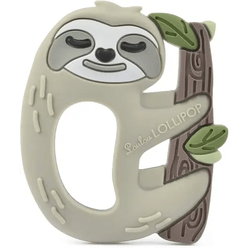 Loulou Lollipop Silicone Teether for Teething Baby Boy and Girl - Sloth