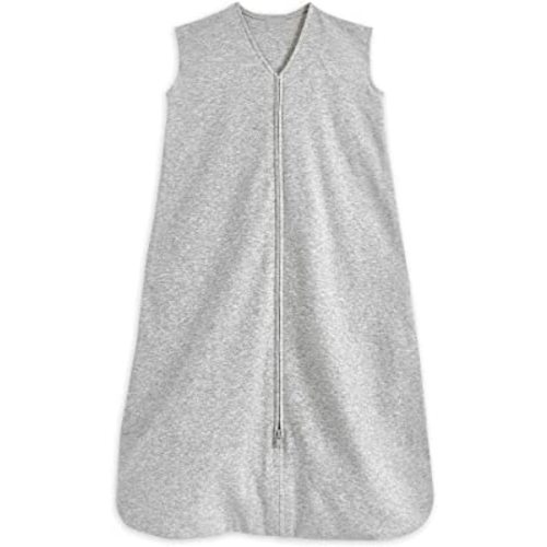 HALO SleepSack, 100% Cotton Wearable Blanket, Swaddle Transition Sleeping Bag, TOG 0.5, Heather Gray, Size Medium