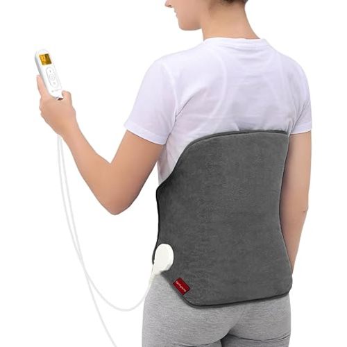 Comfytemp Heating Pad for Back & Period Abdomen, FSA Eligible HSA, XL, Grey
