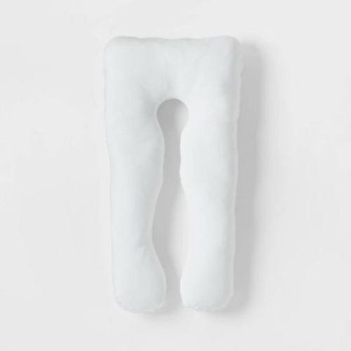 Cool Touch Pregnancy U-Shaped Body Pillow White - Threshold™: Hypoallergenic, OEKO-TEX Certified, Indoor Use