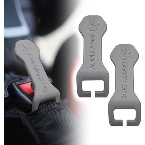 Bucklebee Easy Car Seat Buckle Release Aid for Children Unbuckle Car Seat Release Tool - Car Seat Button Pusher - Car Seat Opener for Nails - Car Seat Buckle Release Tool (2 Packs Gray)